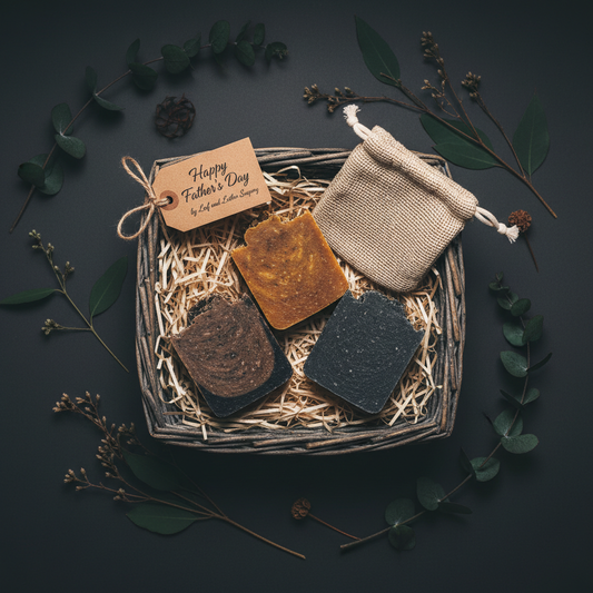Father's Day Soap Basket Full Square