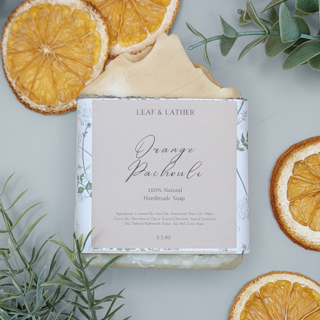 Orange Patchouli | Essential Oil Cold Process Artisan Soap Bar 5 oz