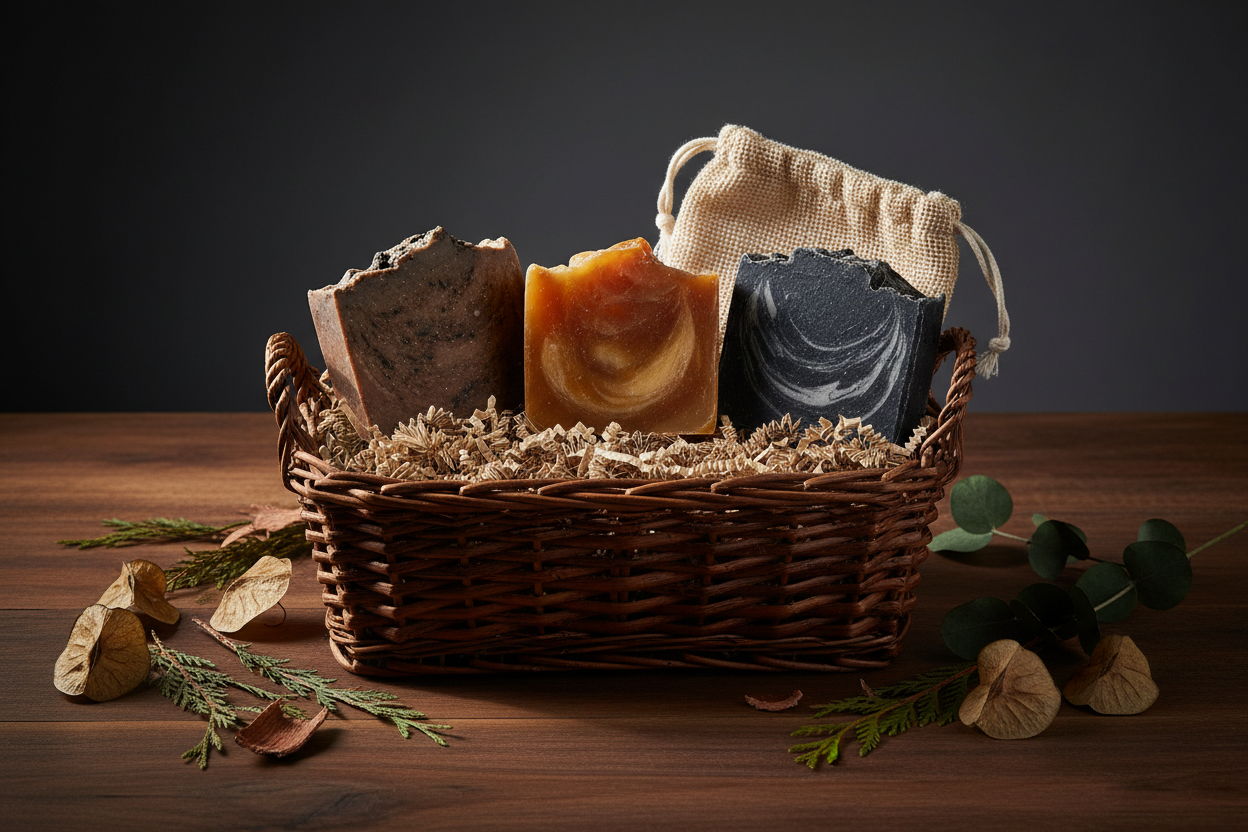 Father's Day Soap Basket - No Labels