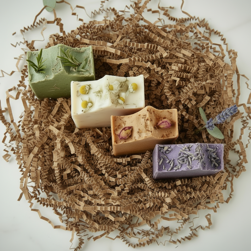 Flat Lay Soaps Close Up