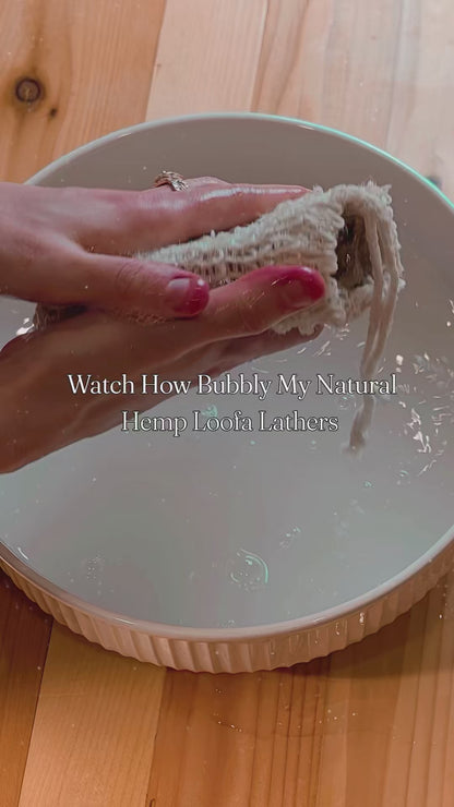 Eco Friendly -  Hemp Soap Loofah Bag | Natural Sisal Exfoliating Pouch