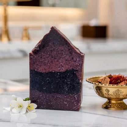 Saffron Suede - (Inspired by Iconic Baccarat Rouge 540)  Luxury Artisan Soap Bar | 5 oz