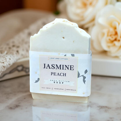 Jasmine + Peach and Coconut Milk - Artisan Silk Soap Bar | Calendula & Kaolin Clay | 5 oz