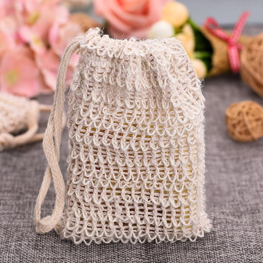 Eco Friendly -  Hemp Soap Loofah Bag | Natural Sisal Exfoliating Pouch