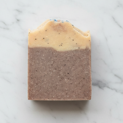 Frankincense & Myrrh Artisan Soap Bar | Red Clay, Silk & Walnut Exfoliant | 5 oz