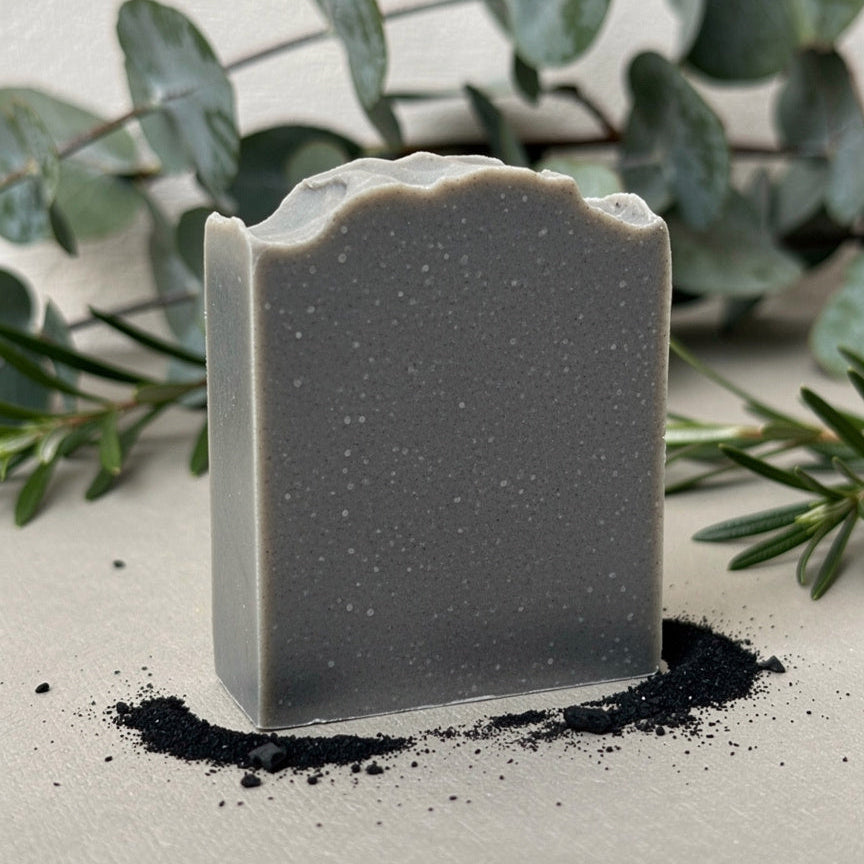 Tea Tree + Eucalyptus and Charcoal - Detoxifying Artisan Soap Bar 5 oz