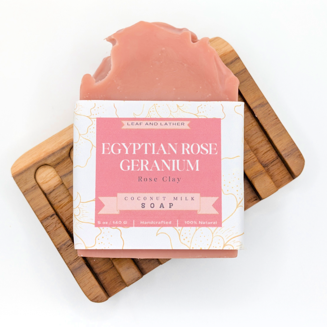 Egyptian Geranium + Rose with Coconut Milk Artisan Soap Bar | 5 oz