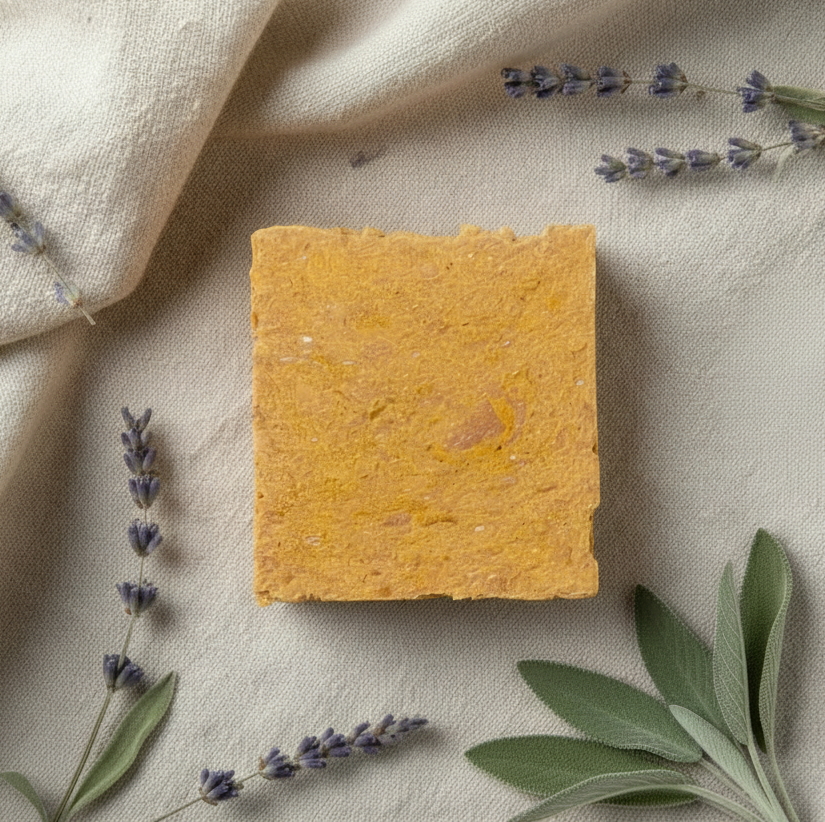 Tea Tree Lavender Turmeric  | Clarifying & Brightening | Artisan Soap Bar - 5 oz