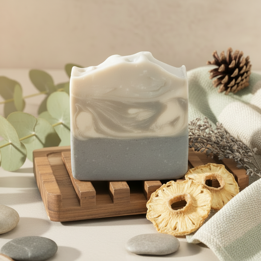 Aventus Luxury Essence Artisan Soap Bar | Cologne Inspired | Activated Charcoal & Dead Sea Clay | Leaf and Lather - 5 oz