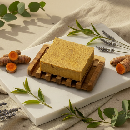 Tea Tree Lavender Turmeric  | Clarifying & Brightening | Artisan Soap Bar - 5 oz