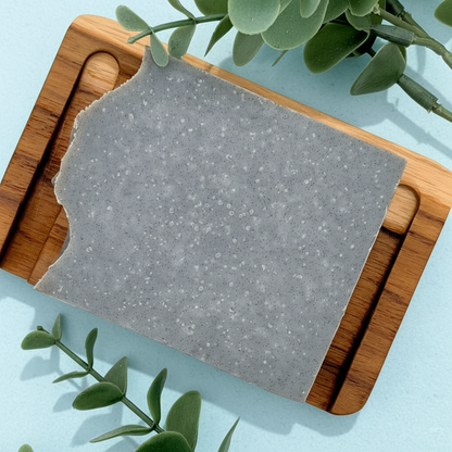 Tea Tree + Eucalyptus and Charcoal - Detoxifying Artisan Soap Bar 5 oz