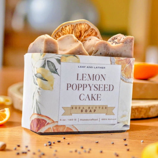 Lemon Poppyseed Cake | Exfoliating Citrus Vanilla Citrus | Artisan Soap Bar - 5 oz