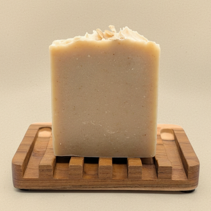 Goat Milk Oats & Honey Artisan Soap Bar | Soothing Homestead Soap | Leaf and Lather 5 oz