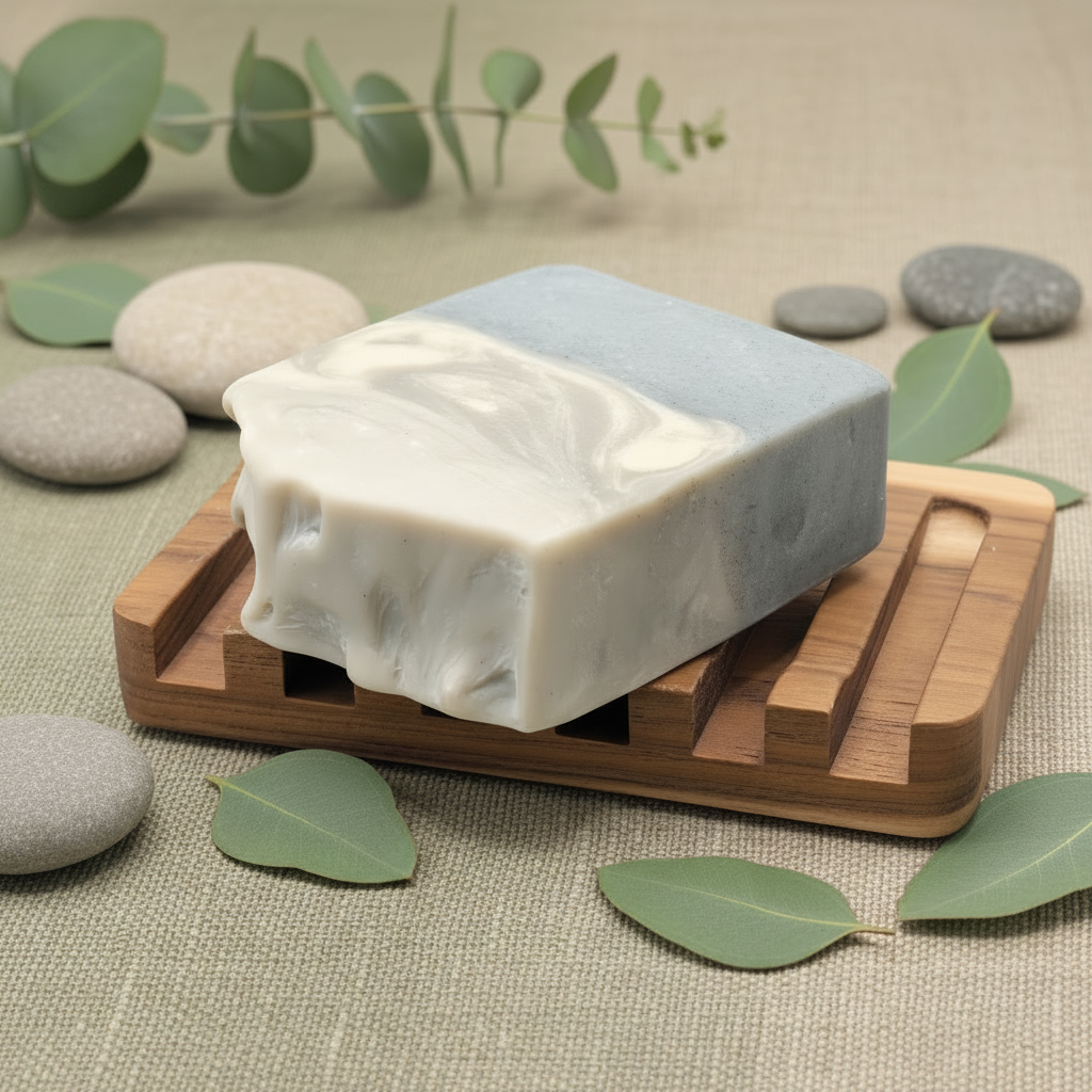 Aventus Luxury Essence Artisan Soap Bar | Cologne Inspired | Activated Charcoal & Dead Sea Clay | Leaf and Lather - 5 oz