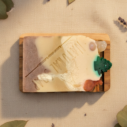 Christmas Tree Artisan Soap Bar | Fresh Pine & Evergreen Holiday Soap | Leaf and Lather 5 oz