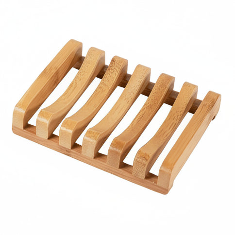 Self-Draining Bamboo Soap Dish | Eco-Friendly Soap Saver Tray