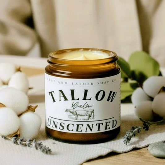 Leaf and Lather - Grass-Fed Tallow Balm Moisturizer | 4 oz - UNSCENTED