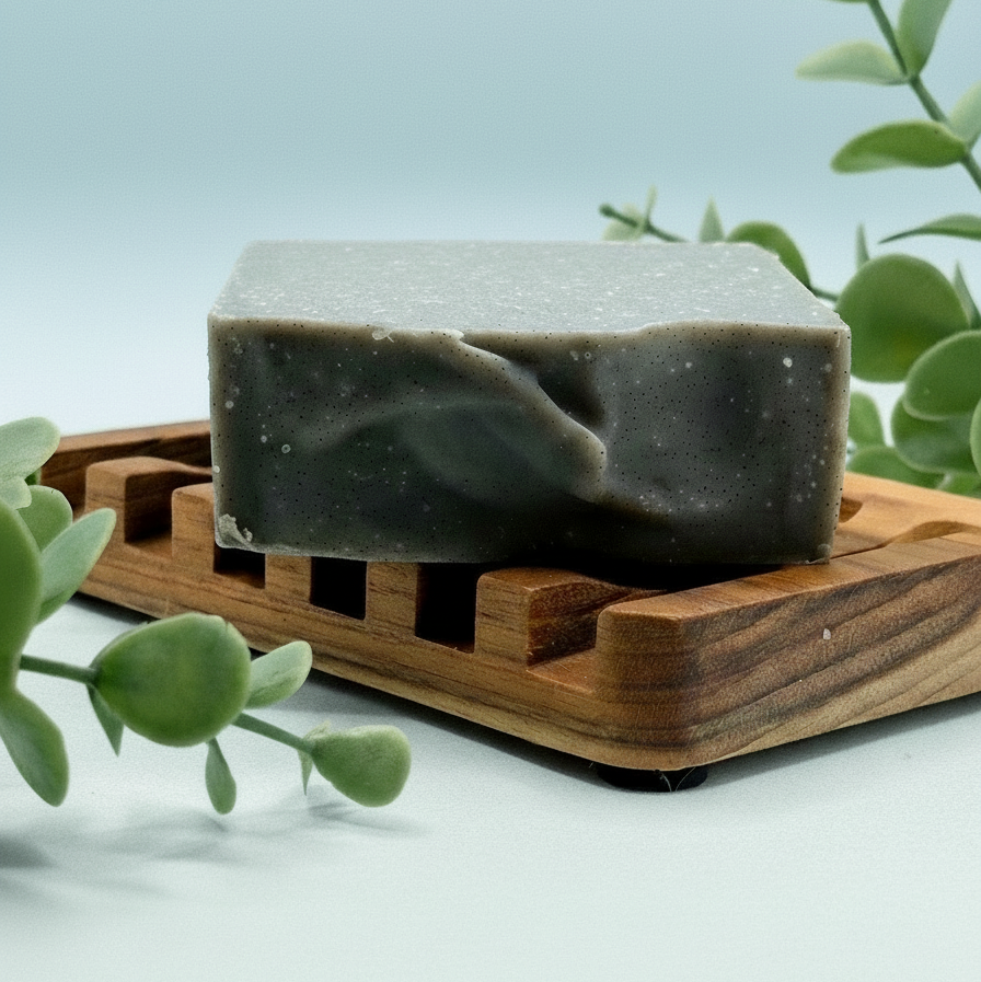 Tea Tree + Eucalyptus and Charcoal - Detoxifying Artisan Soap Bar 5 oz