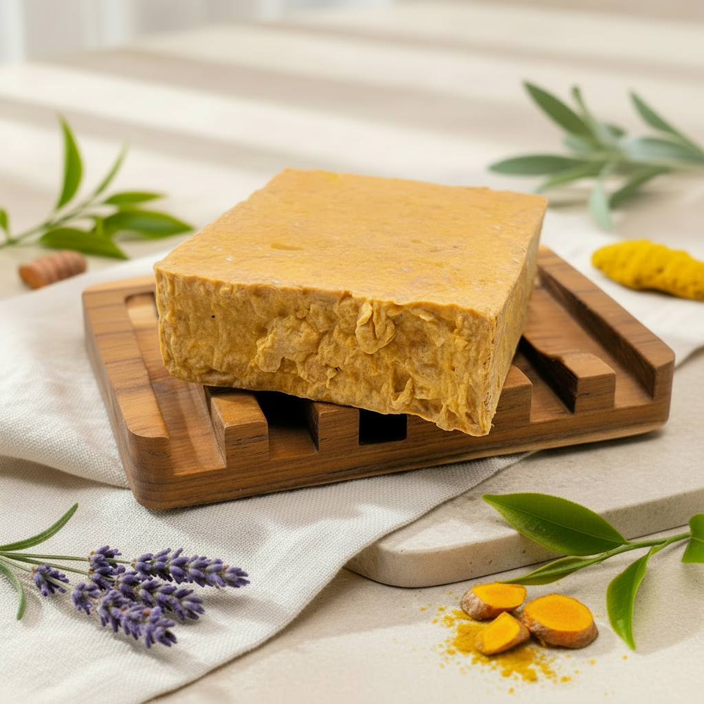 Tea Tree Lavender Turmeric  | Clarifying & Brightening | Artisan Soap Bar - 5 oz