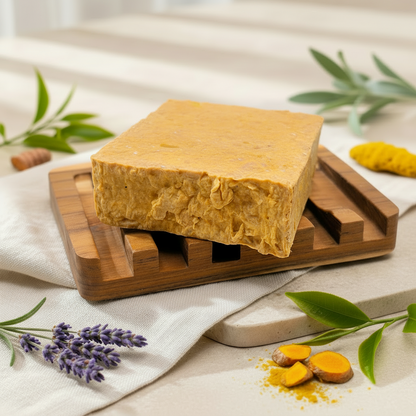 Tea Tree Lavender Turmeric  | Clarifying & Brightening | Artisan Soap Bar - 5 oz
