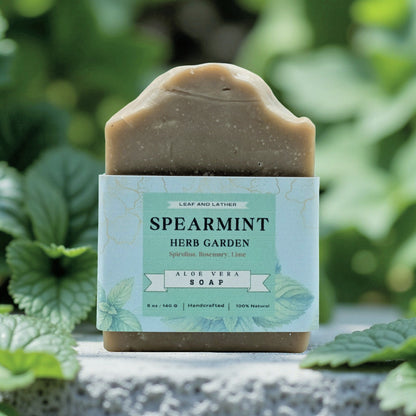 Spearmint - Herb Garden with Aloe Vera Artisan Soap | 5 oz
