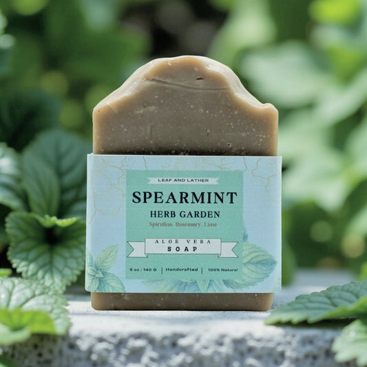 Spearmint - Herb Garden with Aloe Vera Artisan Soap | 5 oz