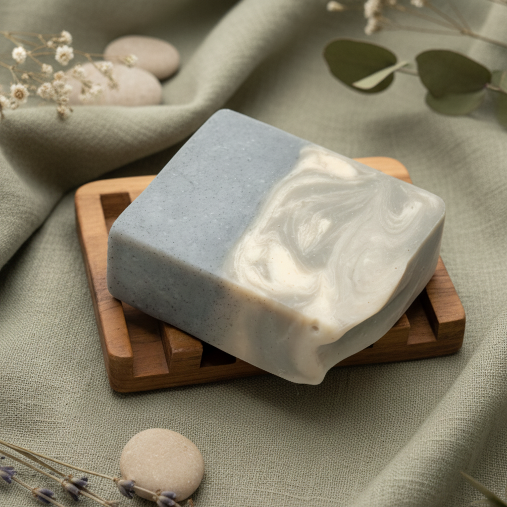 Aventus Luxury Essence Artisan Soap Bar | Cologne Inspired | Activated Charcoal & Dead Sea Clay | Leaf and Lather - 5 oz