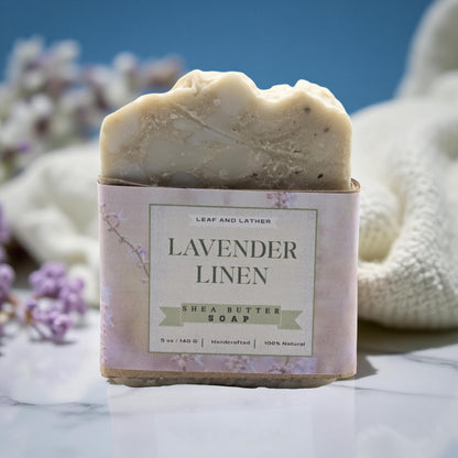 Lavender Linen Clarifying | Silk, Shea & Cucumber Mint | Artisan Soap Bar 5 oz