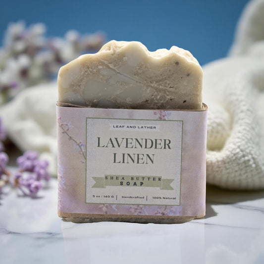 Lavender Linen Clarifying | Silk, Shea & Cucumber Mint | Artisan Soap Bar 5 oz