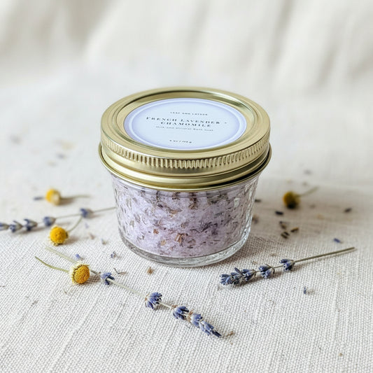 French Lavender + Chamomile - Milk and Mineral Bath Soak 4 oz