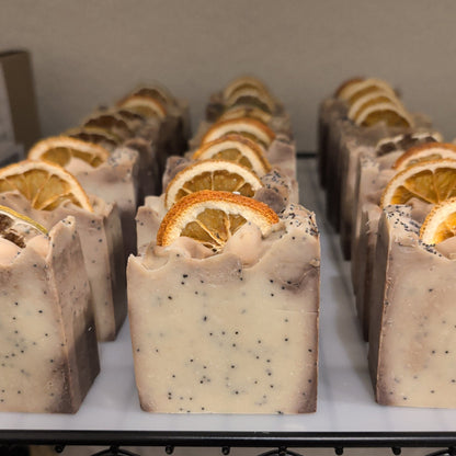 Lemon Poppyseed Cake | Exfoliating Citrus Vanilla Citrus | Artisan Soap Bar - 5 oz