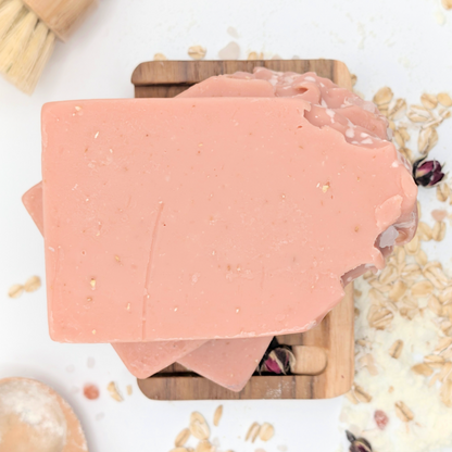 Egyptian Geranium + Rose and Goat Milk + Oats | Artisan Soap 5 oz