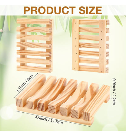 Self-Draining Bamboo Soap Dish | Eco-Friendly Soap Saver Tray
