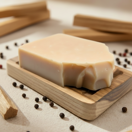 Palo Santo + Black Pepper | Goat Milk | Leaf and Lather | Artisan Soap Bar | 5 oz